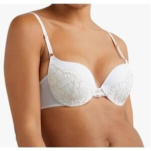 Maidenform Love the Lift Push Up Bra White Floral Lace Underwire DM9900 36C